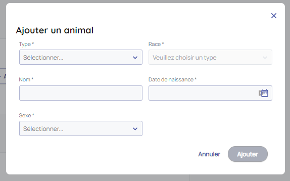 ajouter un animal